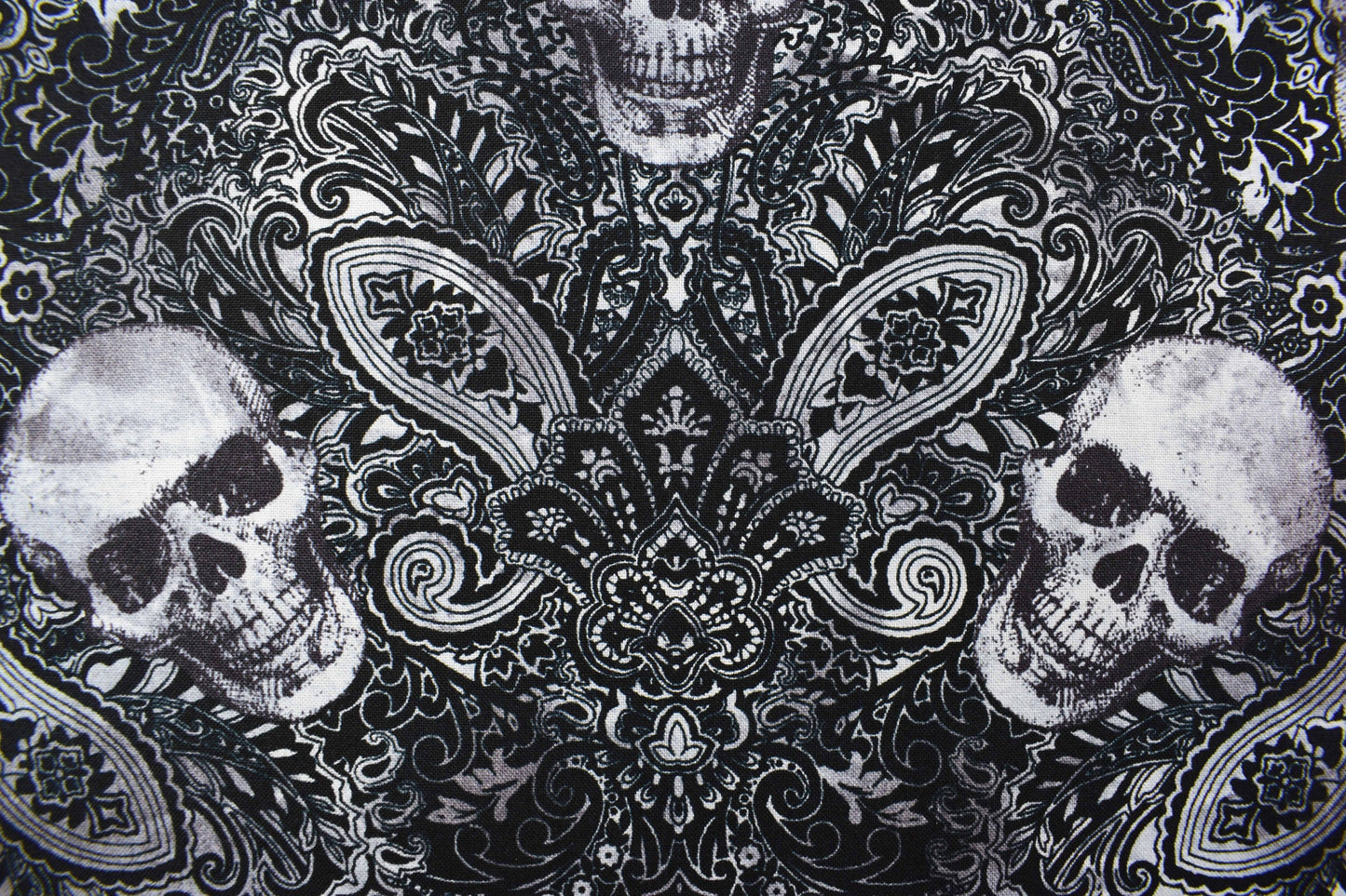 Skull fabric, Halloween fabric, Gothic horror fabric, Quilting fabric, cotton fabric, Wicked Fog - Price per half Metre The Quilt Sanctuary