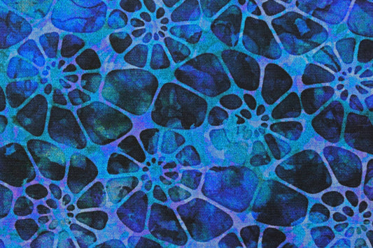 Blue Seashell Fabric, Quilting fabric, cotton fabric, sea creatures, Aquatica - Price by the Half Metre The Quilt Sanctuary