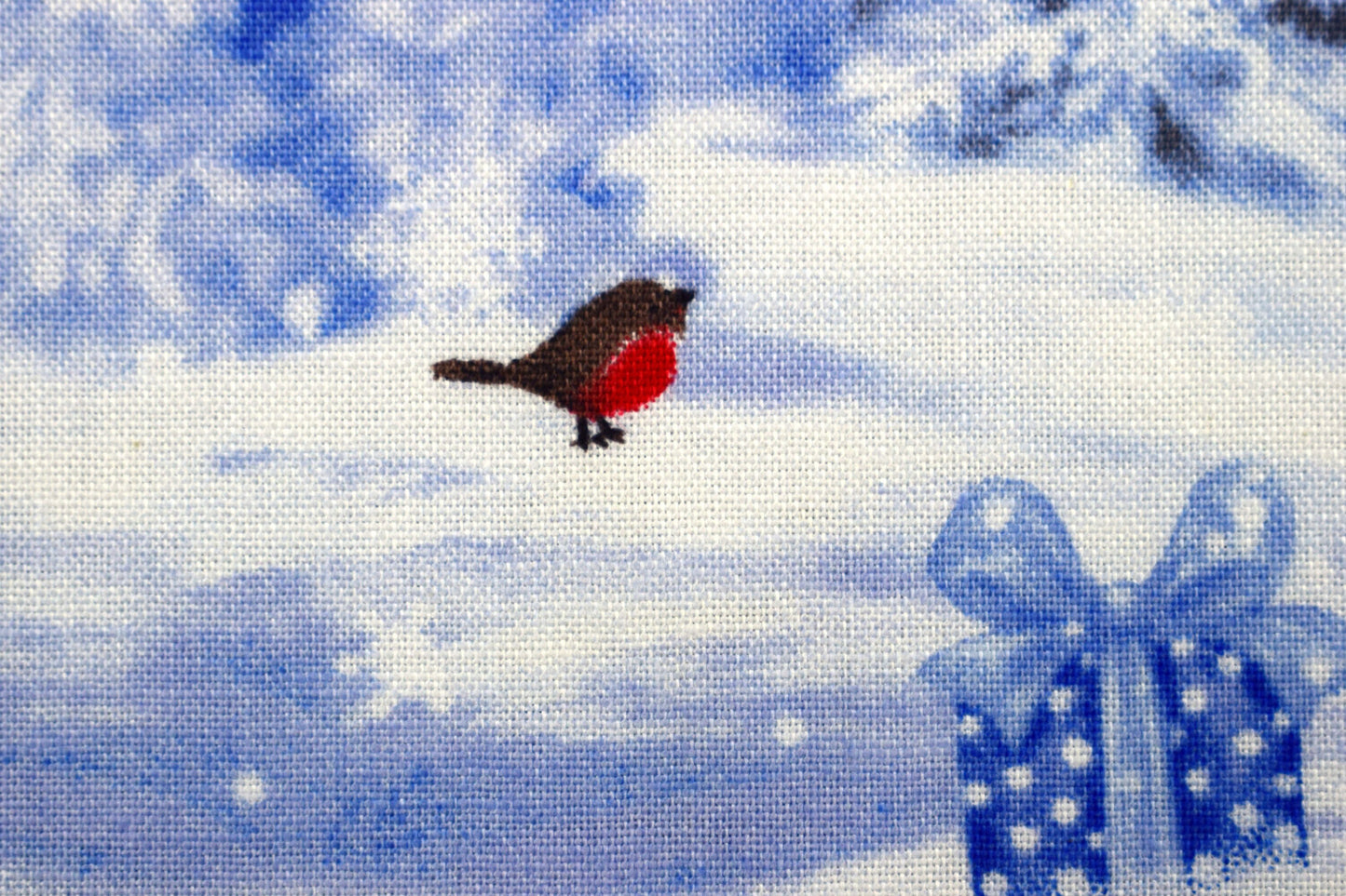 Penguin and Polar Bear Christmas fabric, cotton quilting fabric, snow what fun - Price by the Half Metre The Quilt Sanctuary