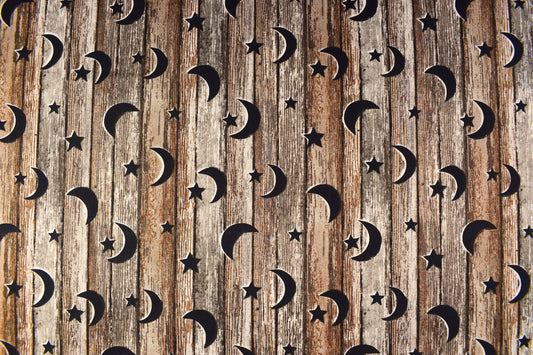 Stars and Moon fabric, Privy door fabric, Natures calling, Price by the Half Metre The Quilt Sanctuary