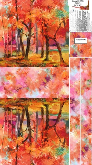 Autumn colours tote bag, craft panel, September Morning - NOT READY MADE The Quilt Sanctuary