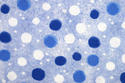 Blue and White Snowflake fabric, cotton quilting fabric, snow what fun - Price by the Half Metre The Quilt Sanctuary