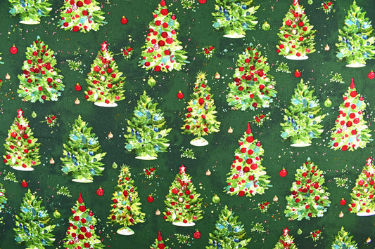 Green Christmas tree fabric, Christmas quilting fabric, O Christmas Tree, Price by the Half Metre The Quilt Sanctuary
