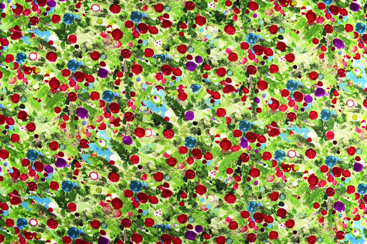 Christmas berry fabric, Christmas fabric, quilting fabric, O Christmas Tree - Price by the Half Metre The Quilt Sanctuary