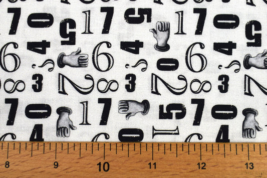 Numbers fabric, Quilting fabric, cotton fabric, quilting treasures, Aquatic Steampunkery, Price by the Half Metre The Quilt Sanctuary
