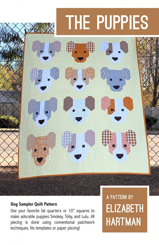 Puppies Quilting pattern by Elizabeth Hartman - PATTERN ONLY The Quilt Sanctuary