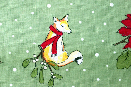 Fox Christmas fabric - Christmas Critters by Debbie Shore - Price by the Half Metre The Quilt Sanctuary