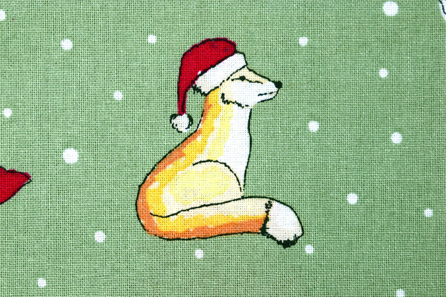 Fox Christmas fabric - Christmas Critters by Debbie Shore - Price by the Half Metre The Quilt Sanctuary