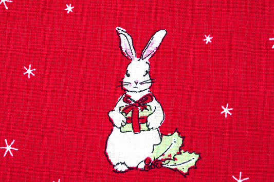 Bunny Rabbit Christmas fabric - Christmas Critters by Debbie Shore - Price by the Half Metre The Quilt Sanctuary