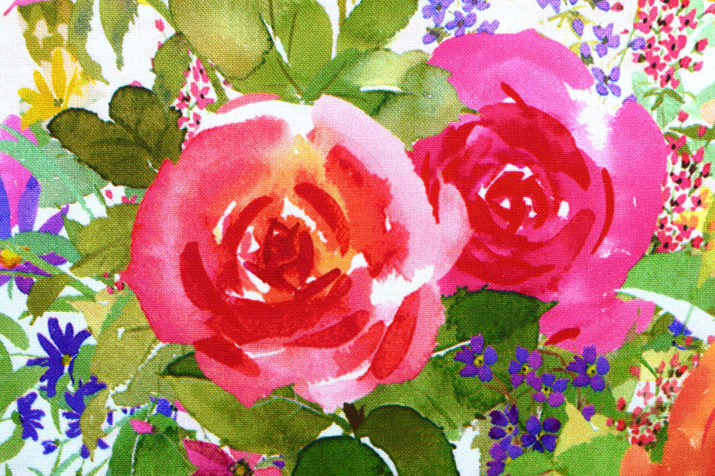 Rose fabric, Cotton Quilting Fabric, Flower Shop - Price by the Half Metre The Quilt Sanctuary