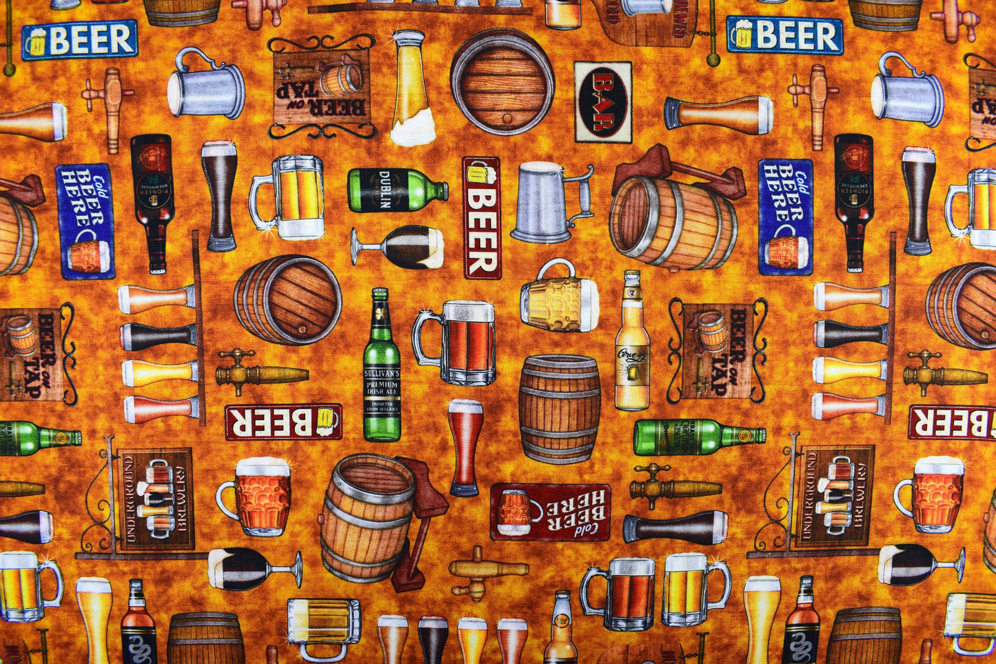 Beer fabric, Bar fabric, Quilting fabric, cotton fabric, quilting treasures, On Tap - Price by the Half Metre The Quilt Sanctuary