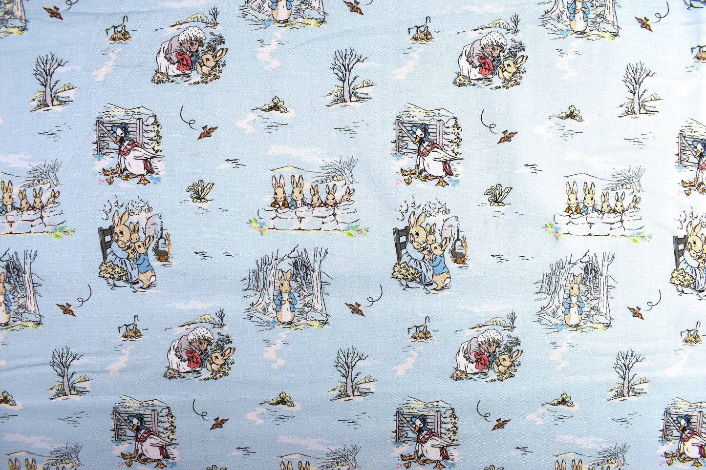 Blue Peter Rabbit quilting fabric, Peter Rabbit, Beatrix Potter - Price by the Half Metre The Quilt Sanctuary