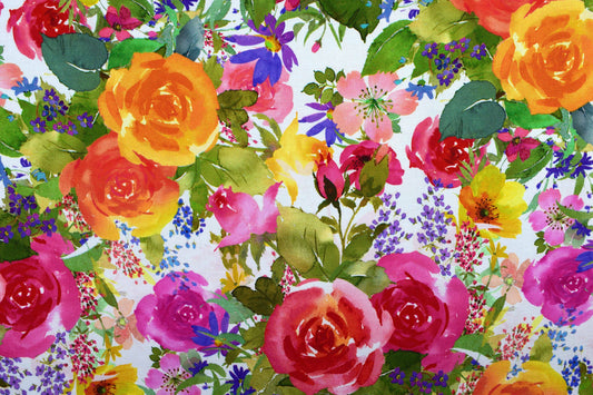 Rose fabric, Cotton Quilting Fabric, Flower Shop - Price by the Half Metre The Quilt Sanctuary