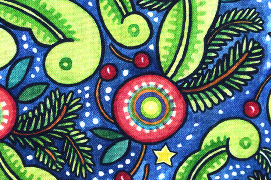 Christmas foliage fabric, Christmas Fabric, holiday quilting fabric, Price by the Half Metre The Quilt Sanctuary