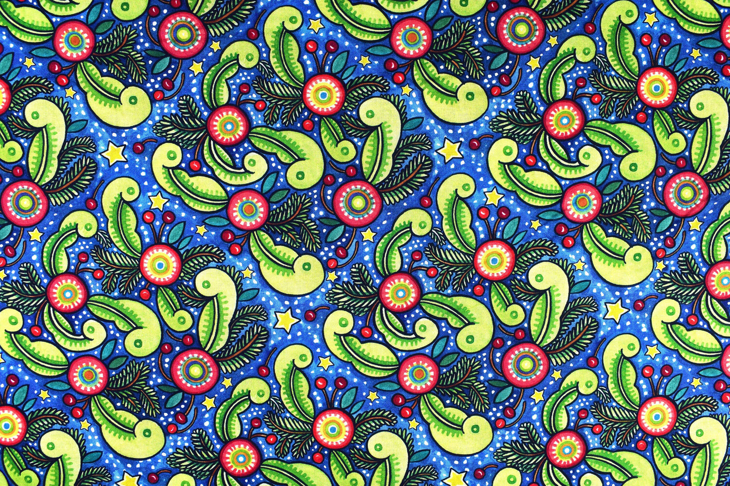 Christmas foliage fabric, Christmas Fabric, holiday quilting fabric, Price by the Half Metre The Quilt Sanctuary