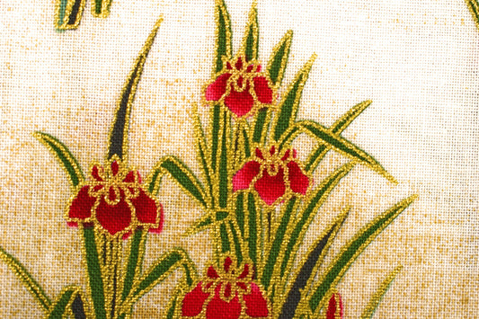 Metallic Japanese floral quilting fabric, Cotton Fabric, Imperial Collection, Price by the Half Metre The Quilt Sanctuary