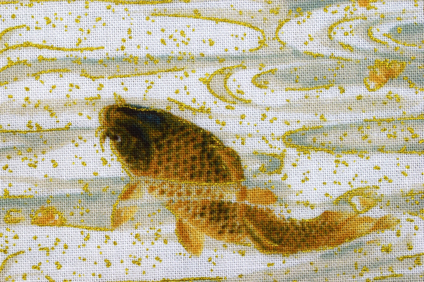 metallic Koi fabric, koi pond, Japanese fabric, Quilting fabric, cotton fabric - Price by the Half Metre The Quilt Sanctuary
