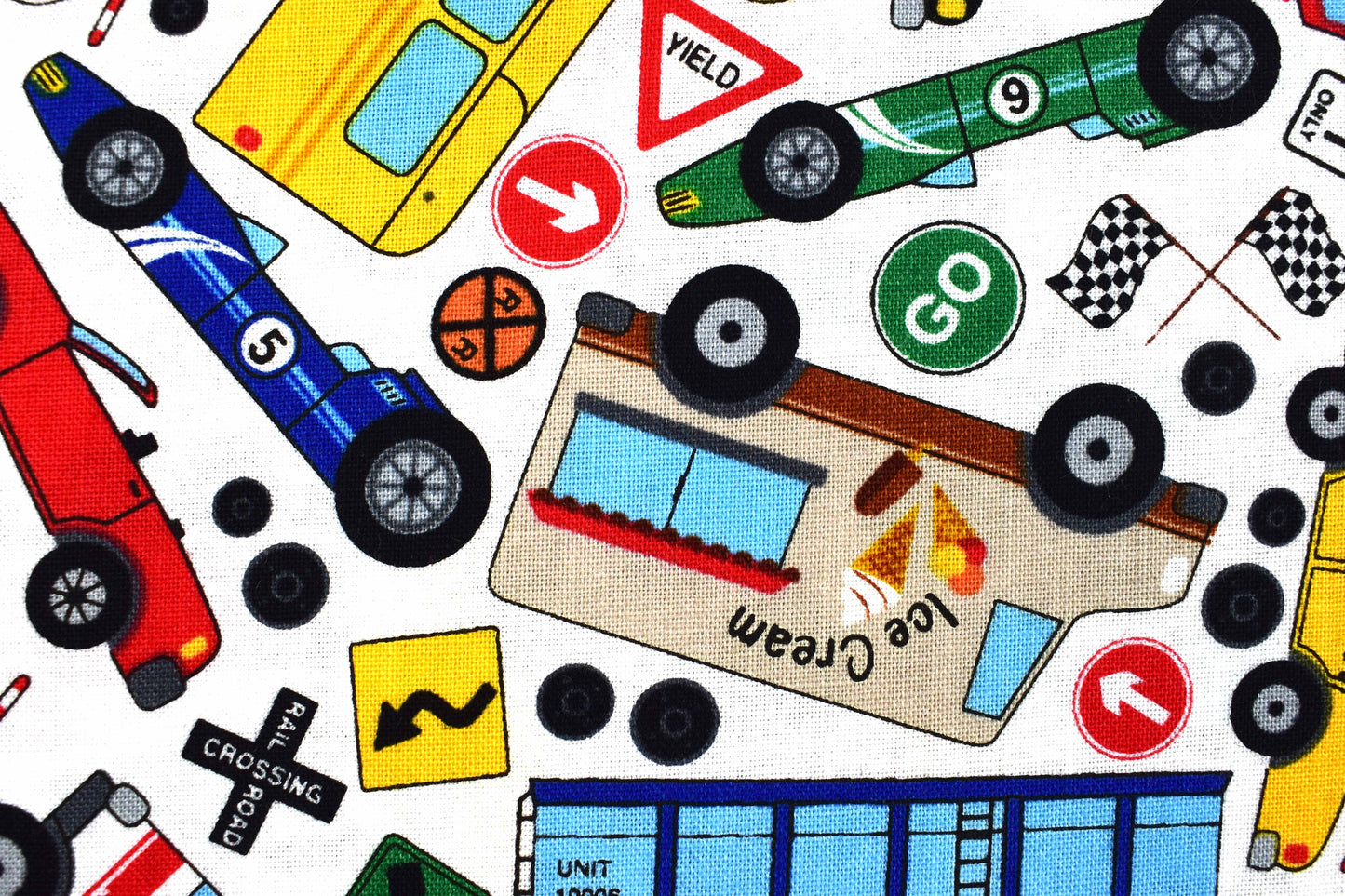 Vehicle Quilting Fabric, all around town, truck fabric, car fabric - Price by the Half Metre The Quilt Sanctuary