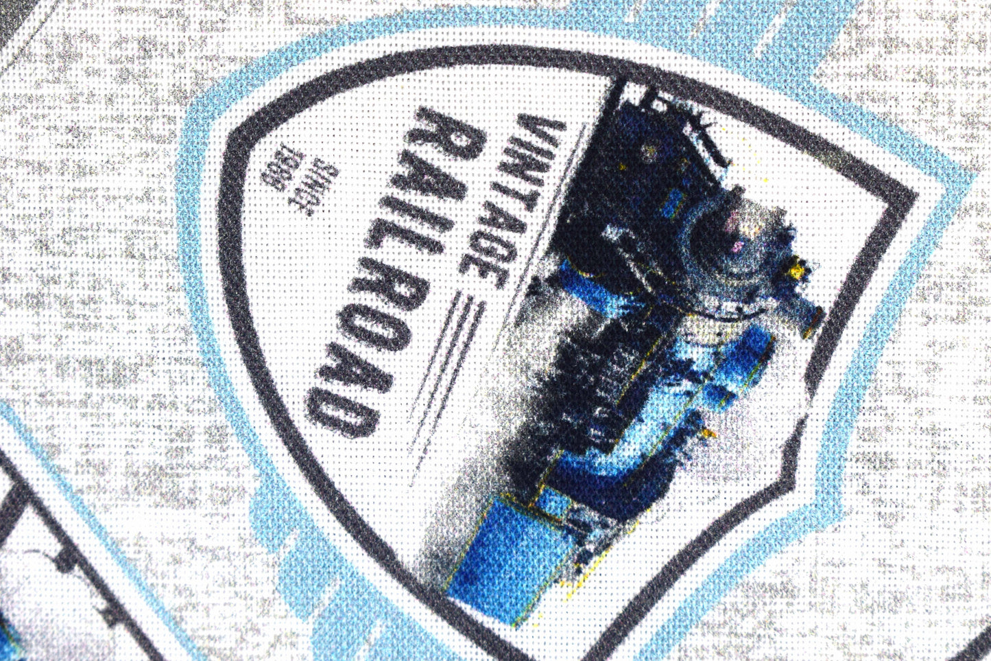 Railroad fabric, Quilting fabric, cotton fabric, train badges, Spring Steam - Price by the Half Metre The Quilt Sanctuary