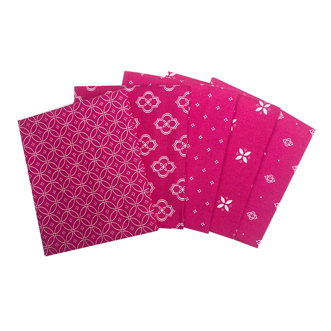 Raspberry fat Quarter Bundle, Raspberry blender fabric, quilting fabric The Quilt Sanctuary