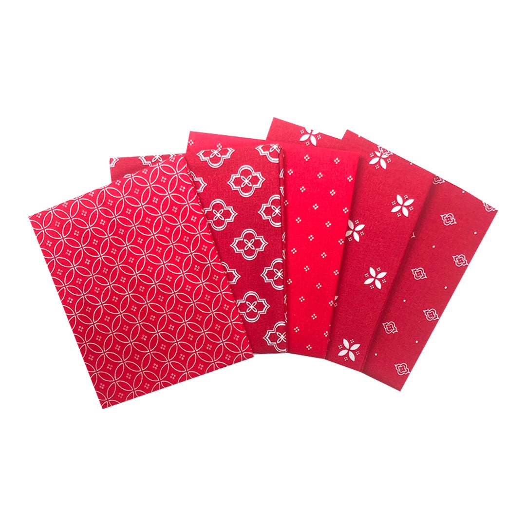Tonal red fat Quarter Bundle, red blender fabric, quilting fabric The Quilt Sanctuary
