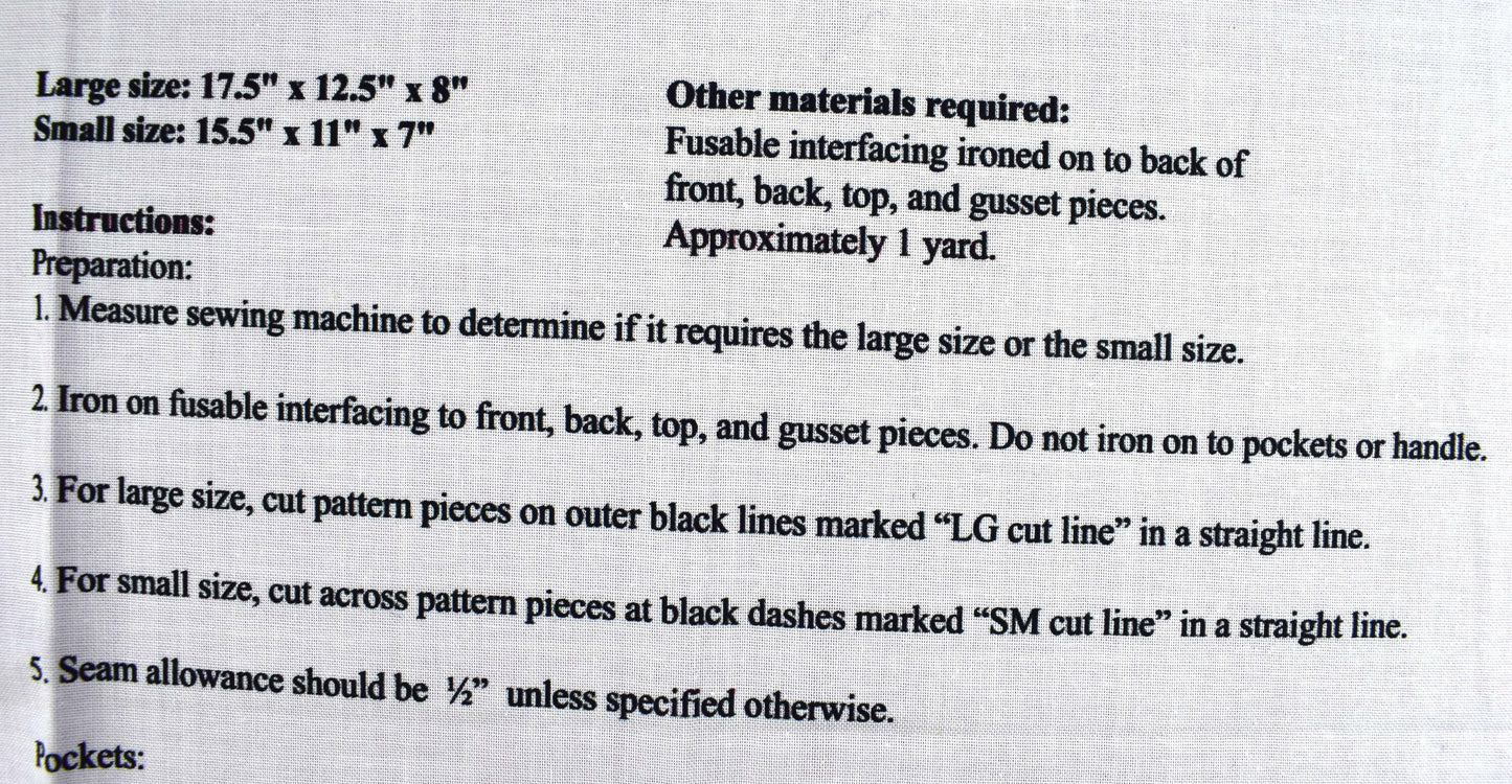 Vintage Camper sewing machine cover, craft panel, sewing kit NOT READY MADE The Quilt Sanctuary