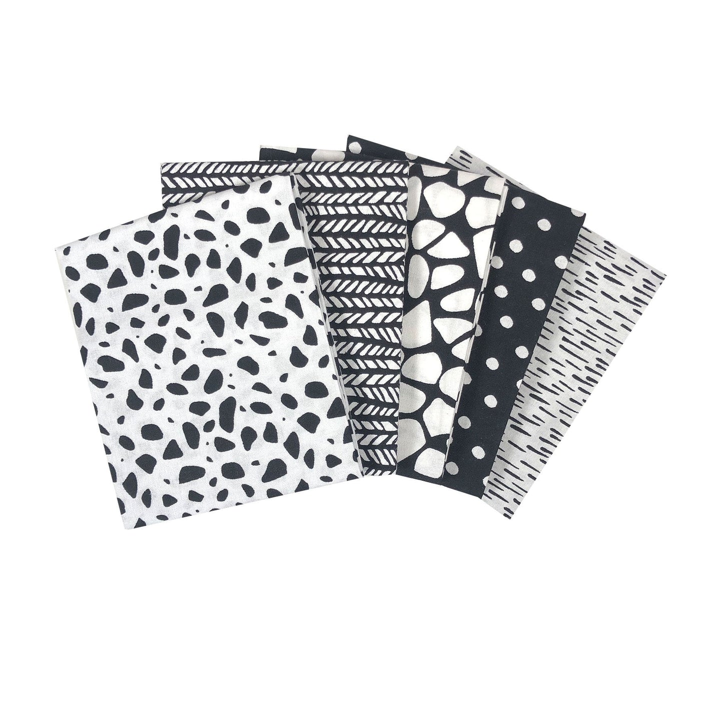 Abstract black and white fat Quarter Bundle, blender fabric, quilting fabric, The Quilt Sanctuary
