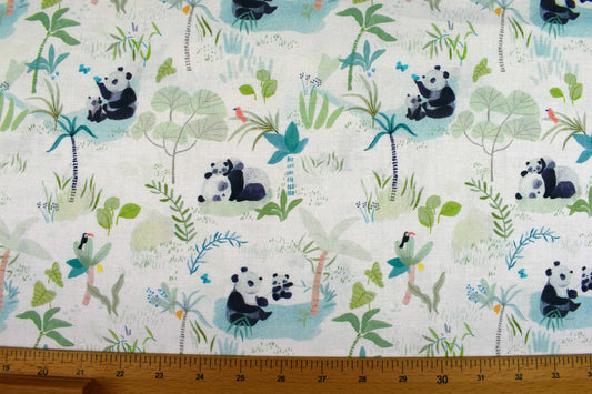 Panda fabric, Quilting fabric, cotton fabric, Giant pandas, dear Stella - Price by the Half Metre The Quilt Sanctuary