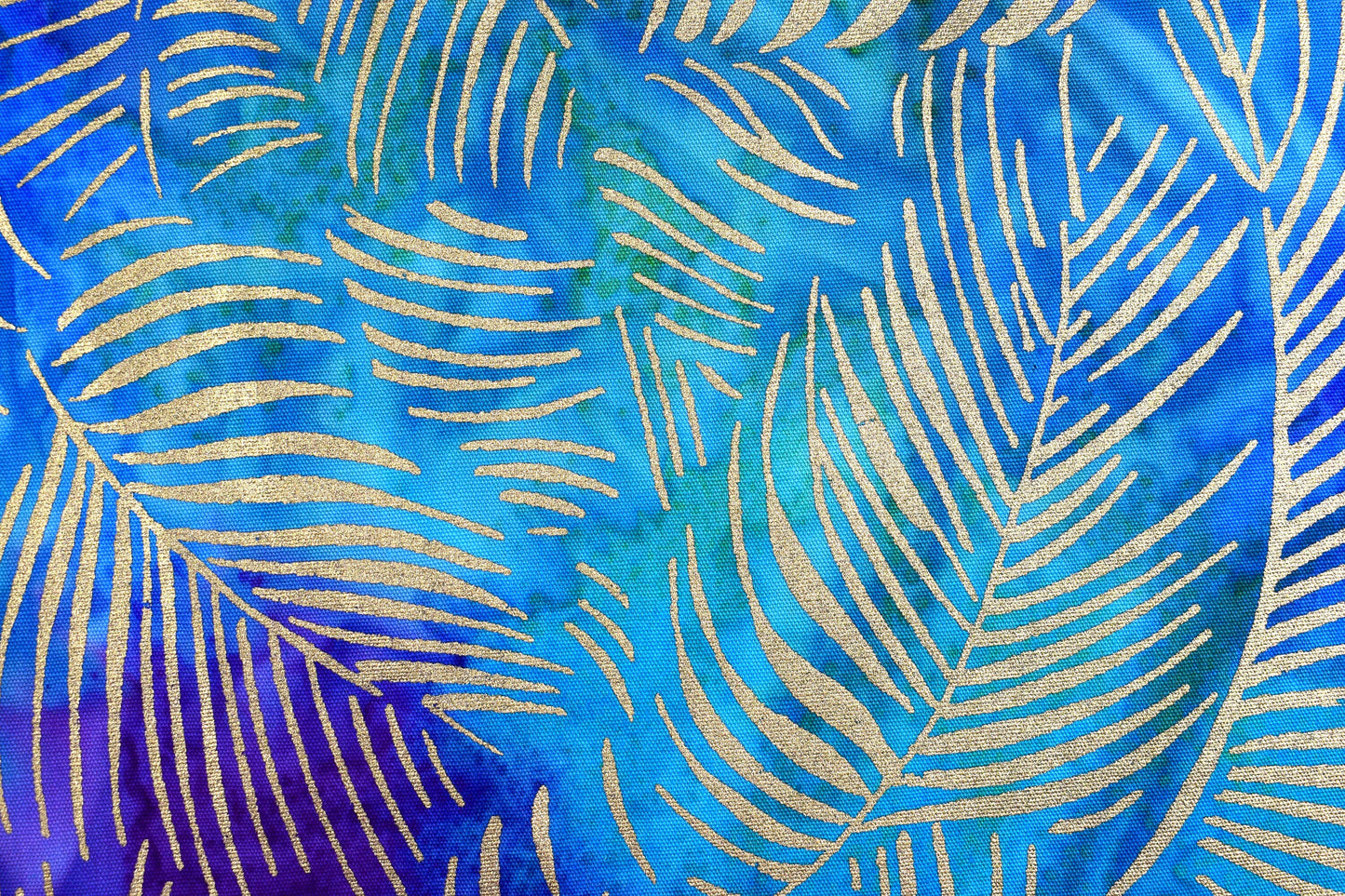 Spell Metallic Ferns Batik, tonga batiks, quilting fabric - Price by the Half Metre The Quilt Sanctuary