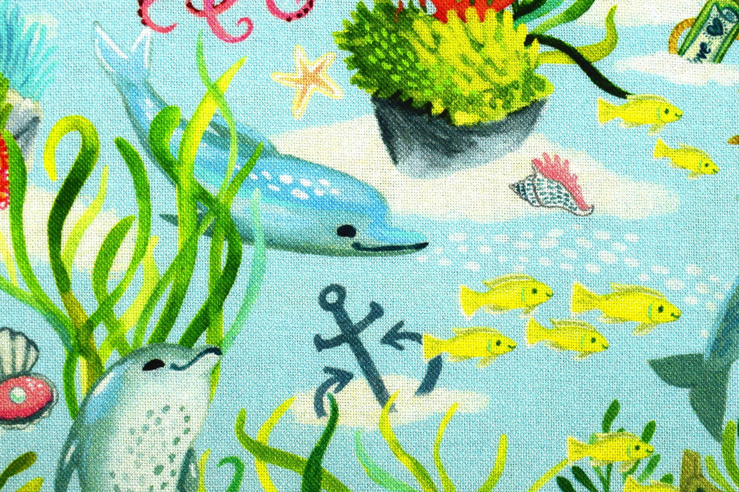 Ocean floor fabric, Merman Fabric , Quilting fabric, cotton fabric, You're a catch by Dear Stella - Price by the Half Metre The Quilt Sanctuary