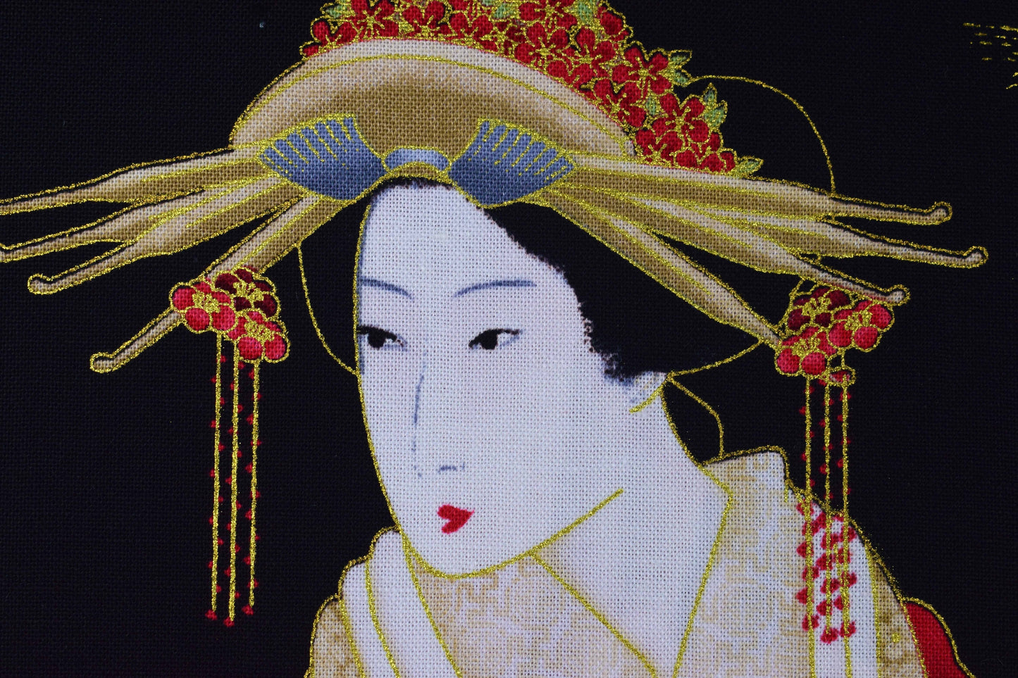 Japanese Geisha Quilting fabric, cotton fabric - Price by the Half Metre The Quilt Sanctuary