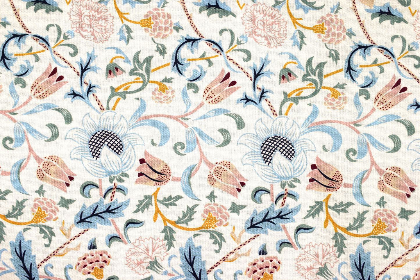 William Morris Evenlode, Natures dream, organic Quilting fabric, floral cotton fabric - Price by the Half Metre The Quilt Sanctuary