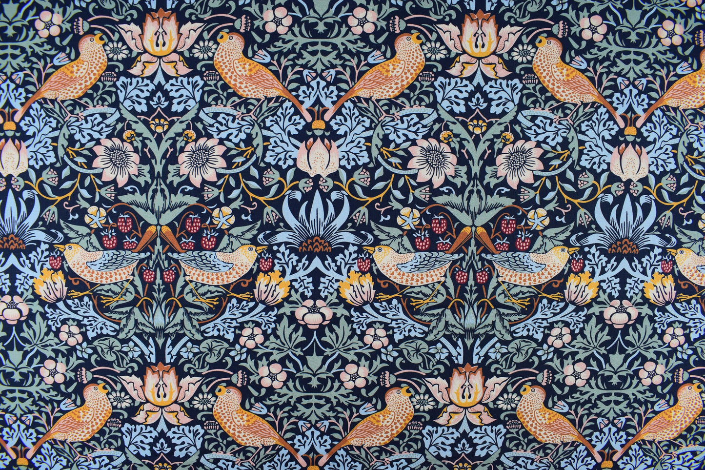 William Morris strawberry thief, Natures dream, organic Quilting fabric, floral cotton fabric - Price by the Half Metre The Quilt Sanctuary
