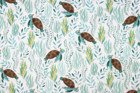 Turtle Fabric, Quilting fabric, under the sea by Dear Stella, price by the half metre The Quilt Sanctuary