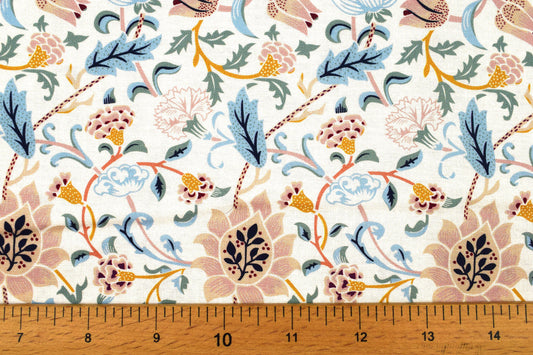 William Morris Evenlode, Natures dream, organic Quilting fabric, floral cotton fabric - Price by the Half Metre The Quilt Sanctuary