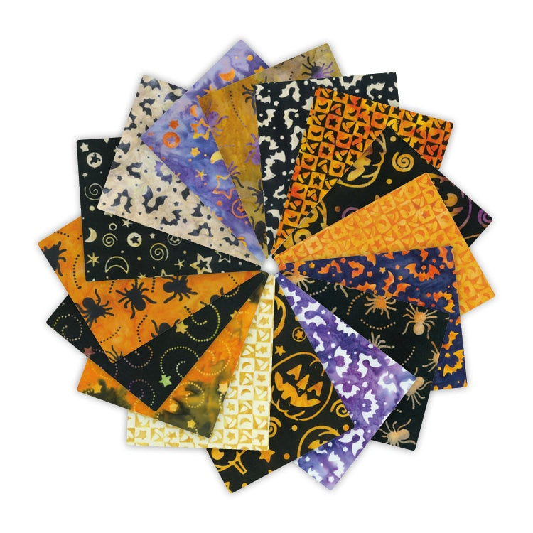 Halloween fabric bundle, Quilting fabrics , cotton fabric, fabric tiles, Banyan Batiks The Quilt Sanctuary