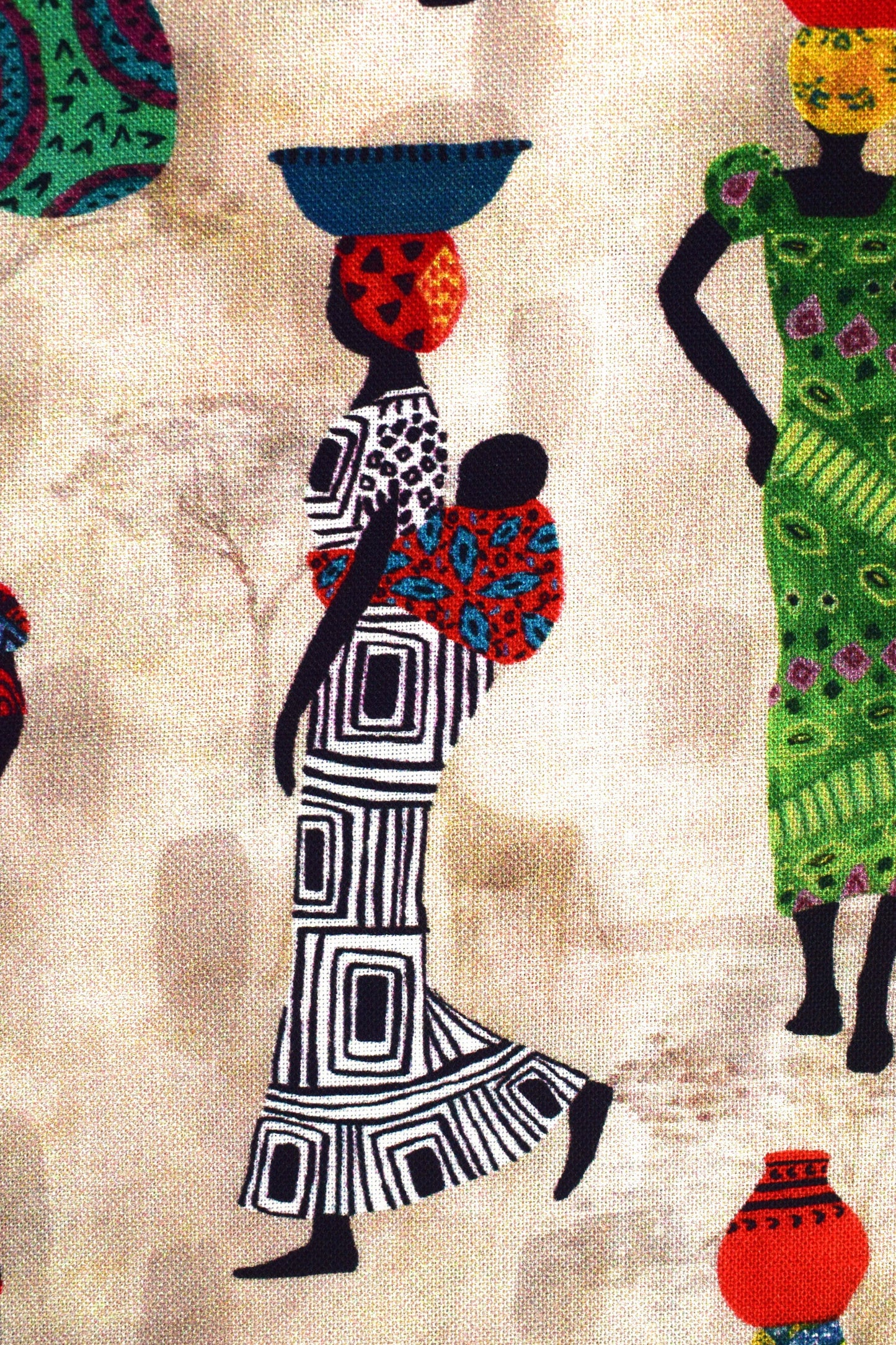 African fabric, African Women Quilting fabric, cotton fabric - Price by the Half Metre The Quilt Sanctuary