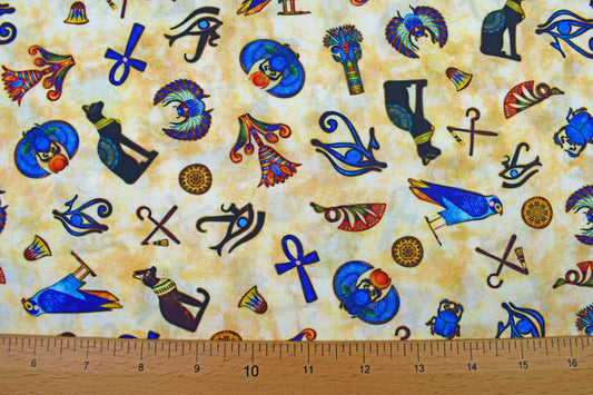 Egyptian Quilting fabric, cotton fabric, quilting treasures, Dan Morris, Pharaohs - Price by the Half Metre The Quilt Sanctuary