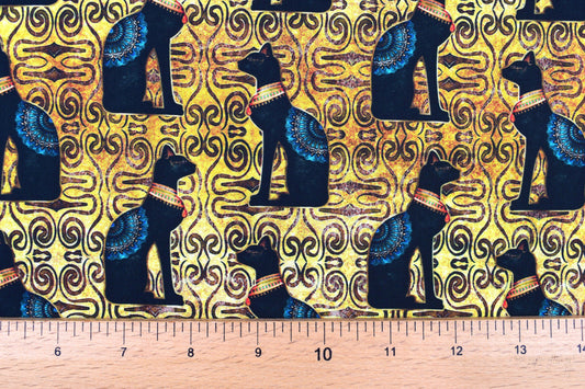 Egyptian Cat Quilting fabric, cotton fabric, quilting treasures, Dan Morris, Pharaohs - Price by the Half Metre The Quilt Sanctuary