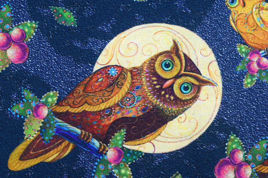 Owl Fabric, quilting fabric, opulent owls, owlets fabric Price by the Half Metre The Quilt Sanctuary