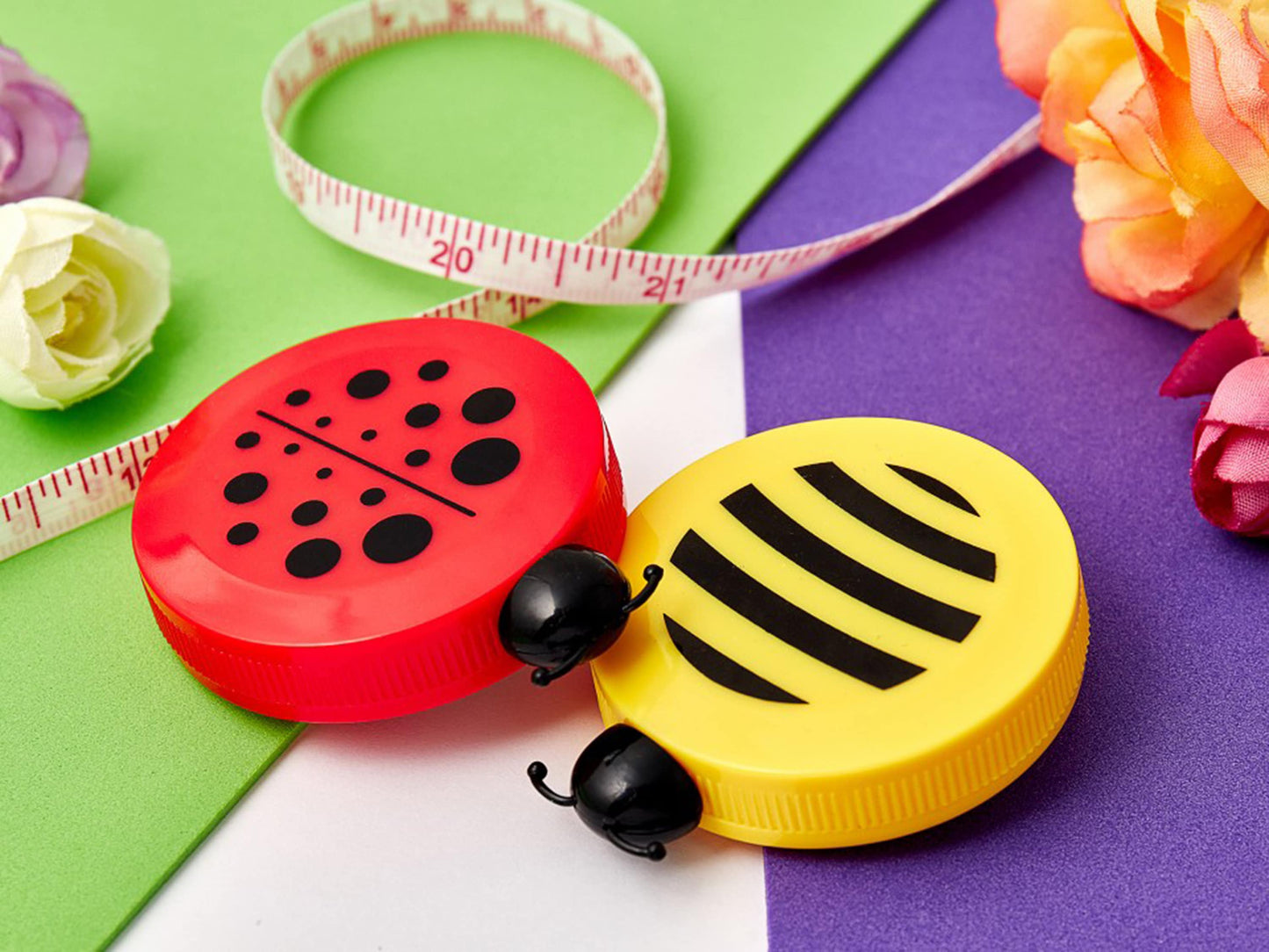 Bee tape measure, ladybird tape measure, childrens tape measure - Price for one Tape Measure Only The Quilt Sanctuary