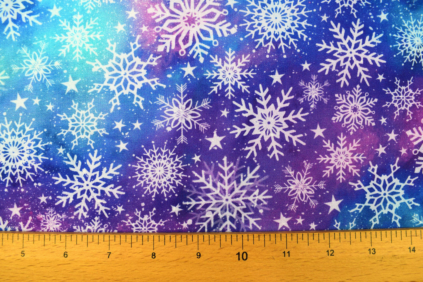 Snowflake fabric, Christmas Quilting fabric, Angels on High, Purple holiday fabric - price by the half metre The Quilt Sanctuary