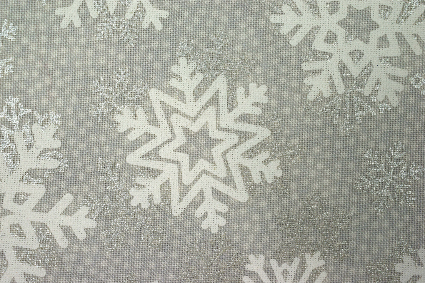 Silver Snowflake fabric, Quilting fabric, Winterlude - Price by the Half Metre The Quilt Sanctuary