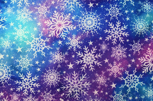 Snowflake fabric, Christmas Quilting fabric, Angels on High, Purple holiday fabric - price by the half metre The Quilt Sanctuary