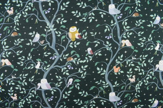 Woodland creatures fabric, Owl fabric, Quilting fabric, cotton fabric, dear Stella - Price by the Half Metre The Quilt Sanctuary