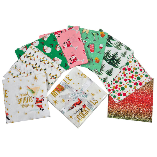 Christmas Charm Pack – Festive Quilting Fabric Squares - The Quilt Sanctuary