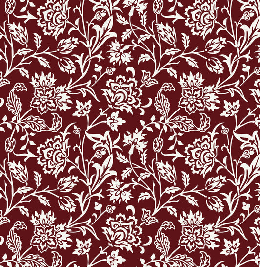 William Morris Brentwood Red – 100% organic cotton – 2m piece – Mini Bolt