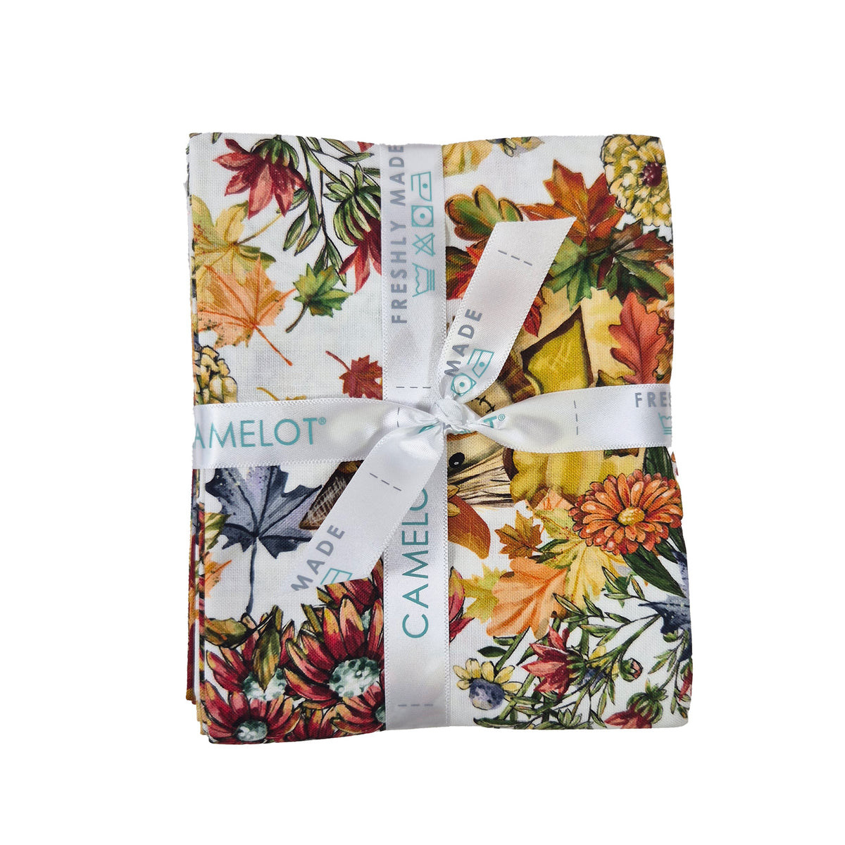 Autumn Fat Quarter Bundle with Leaves, Plaids and Scarecrow Prints - Quilting fabric