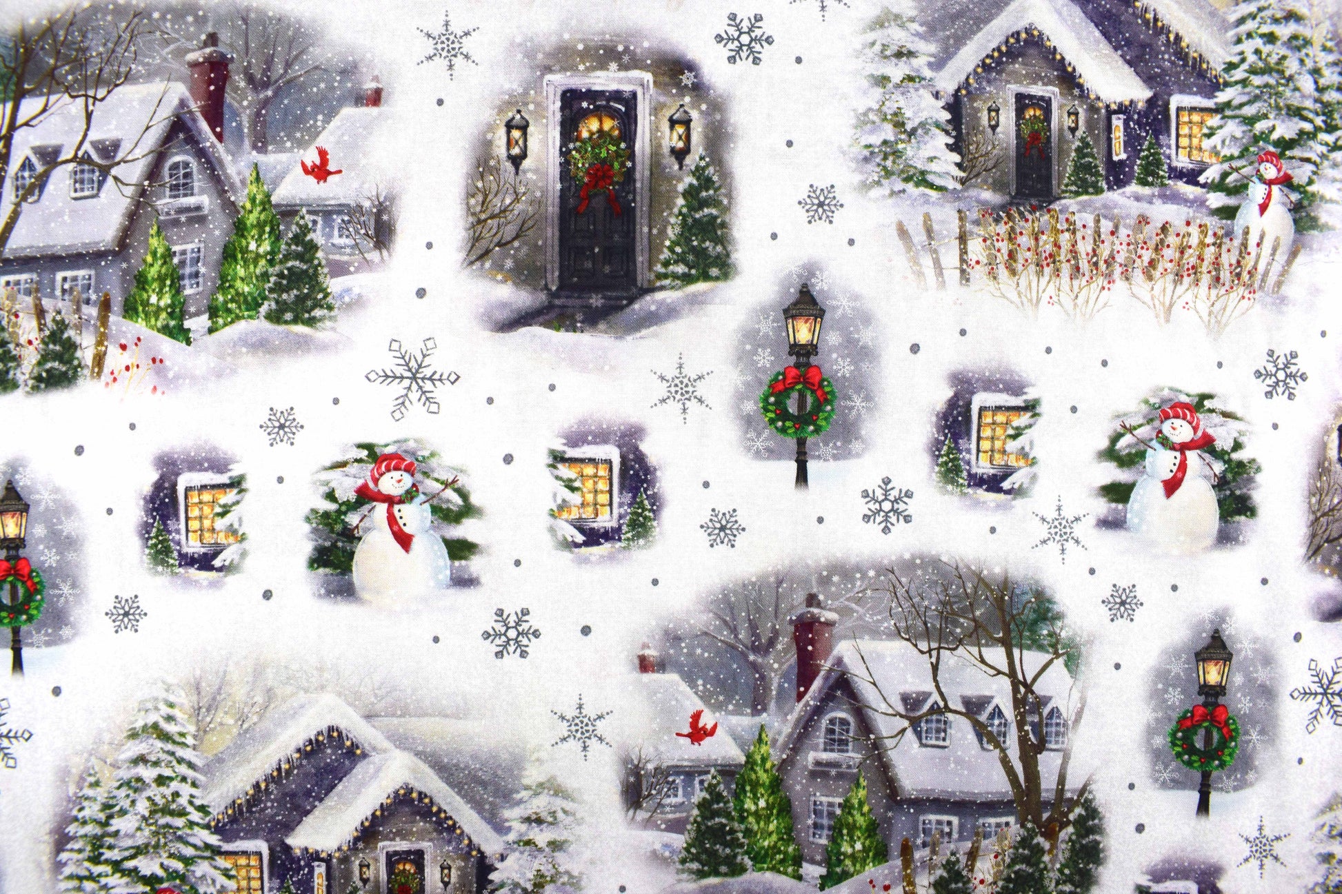 Traditional Christmas fabric, Cotton Quilting Fabric,  Price by the Half Metre - The Quilt Sanctuary