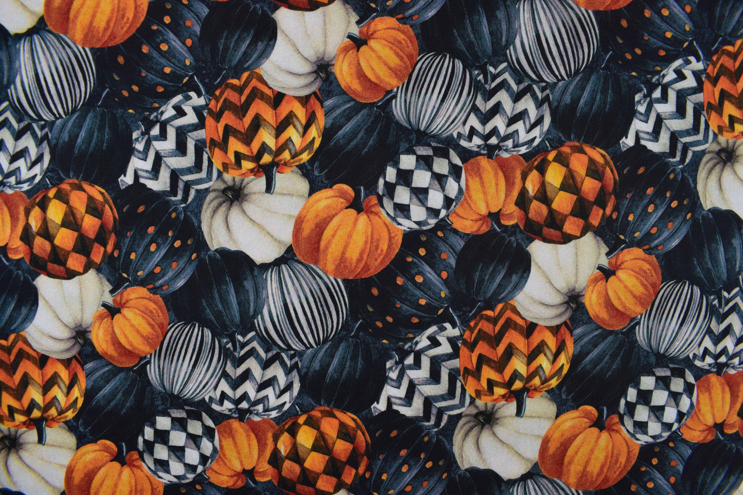 Pumpkin fabric, Harvest festival, Quilting fabric, cotton fabric - Price per half Metre
